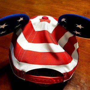 Disney Mickey Mouse Ears Flag Baseball Hat Cap USA Patriotic Adjustable Stars